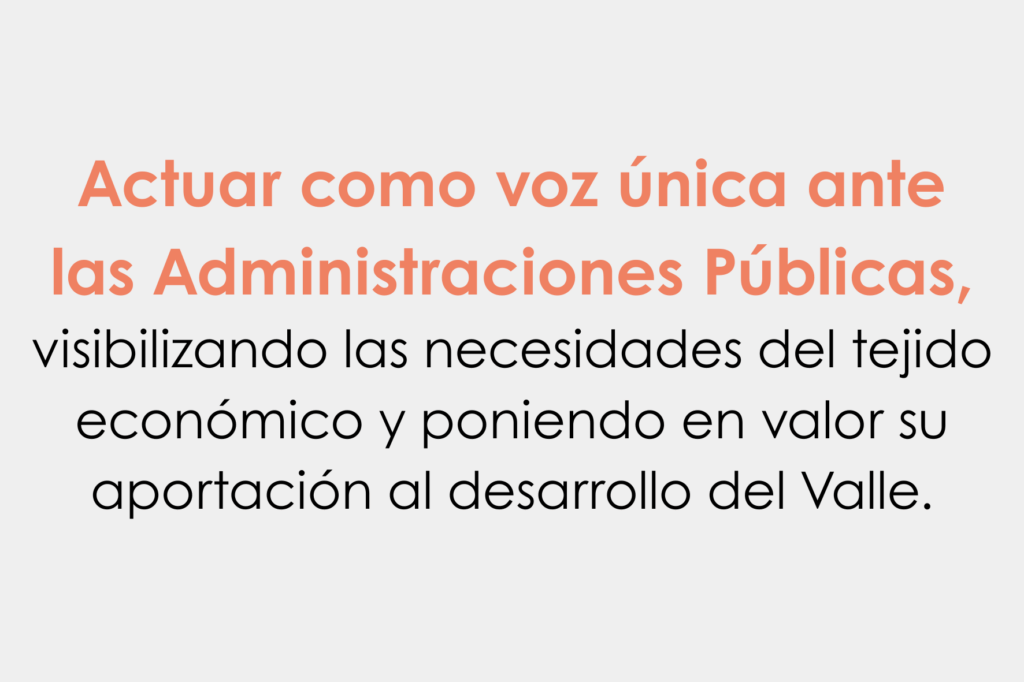 integrar y fortalecer el tejido empresarial de la comarca para mejorar su competitividad y la del valle en su conjunto. (2)