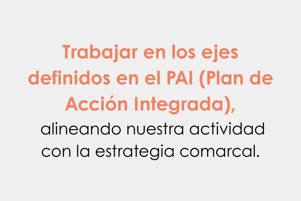 integrar y fortalecer el tejido empresarial de la comarca para mejorar su competitividad y la del valle en su conjunto. (3)